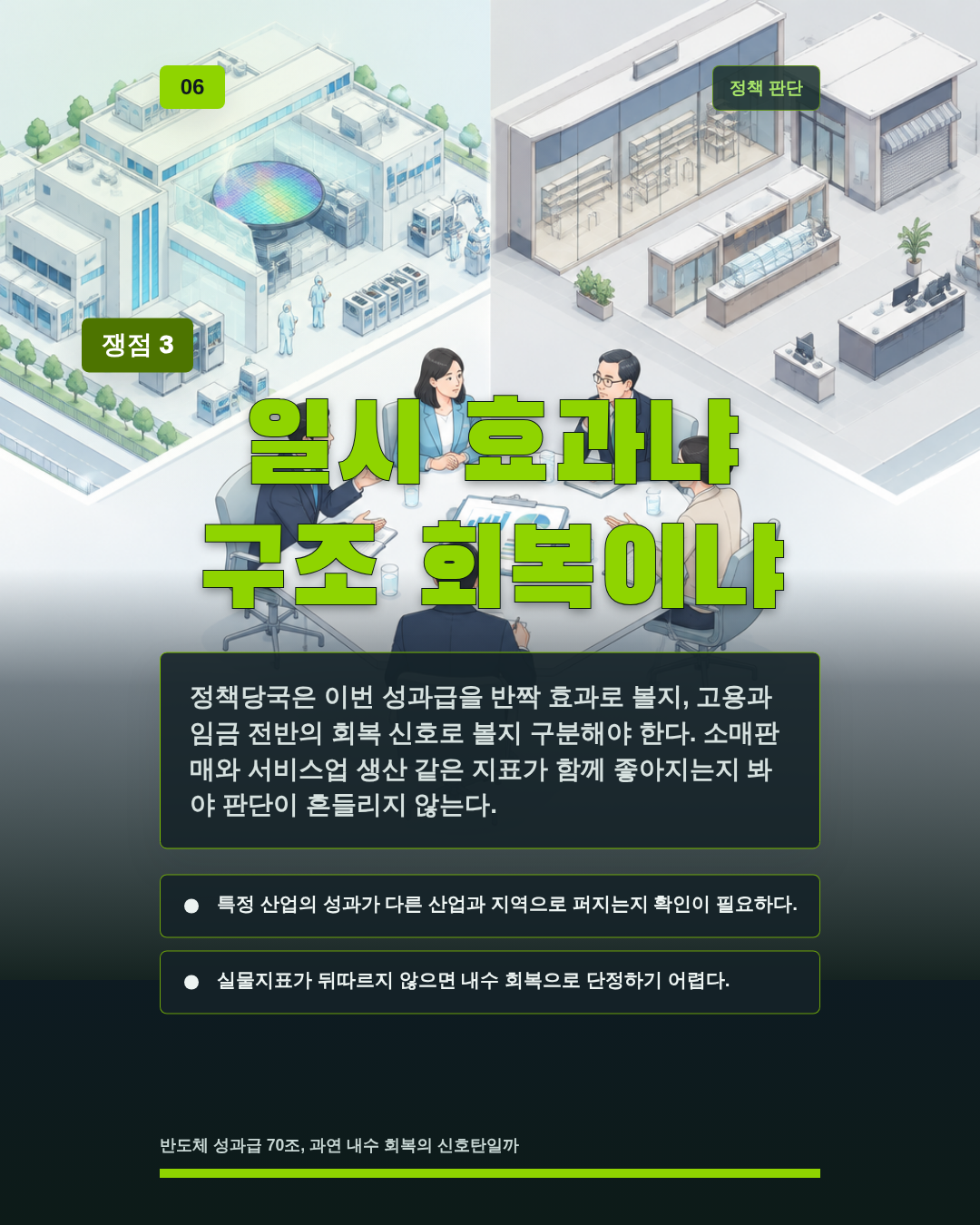 일시 효과냐 구조 회복이냐