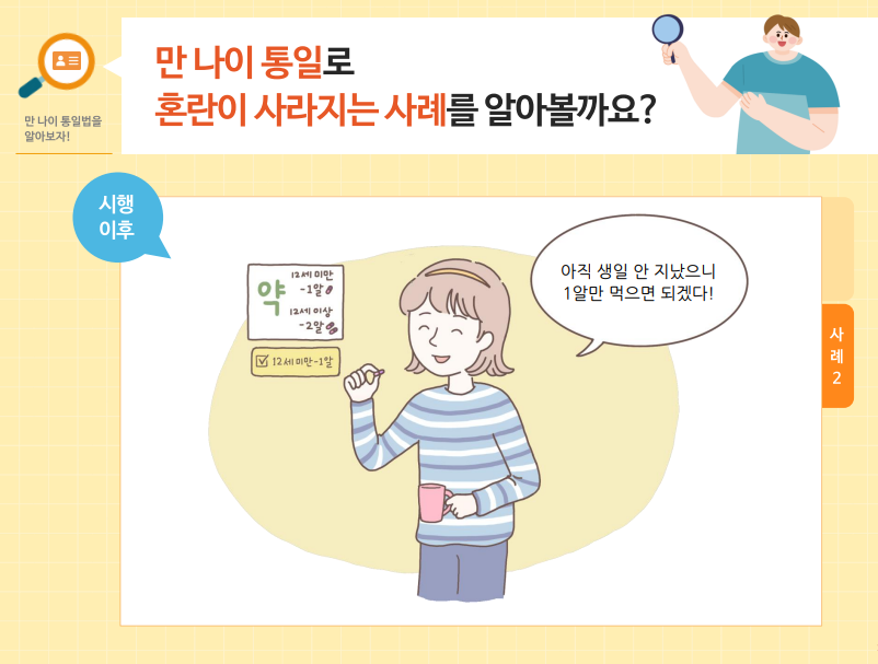 만나이 혼란 사례