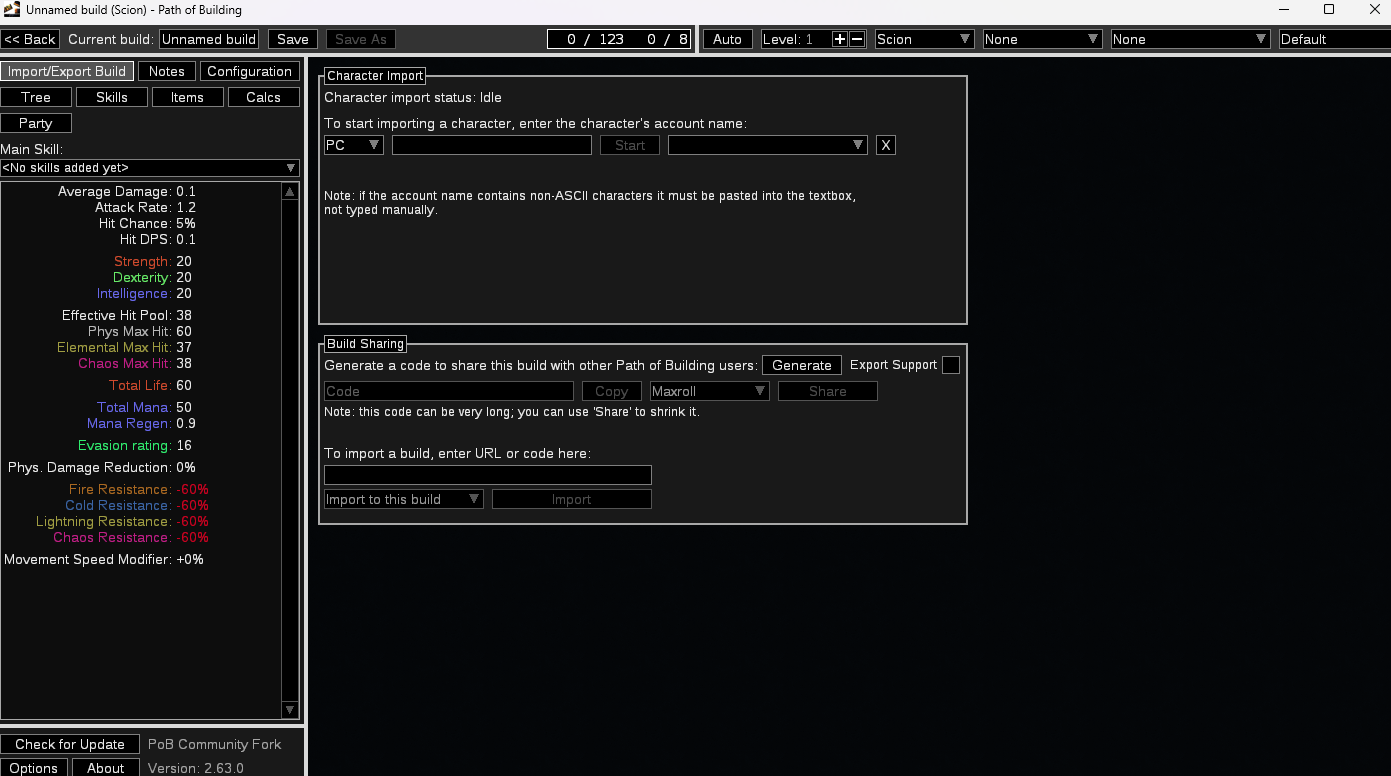 Path of Building 다운로드 및 사용 방법