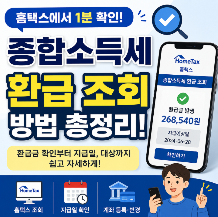 종합소득세 환급 조회 방법! 홈택스에서 환급금 확인하는 가장 쉬운 방법1