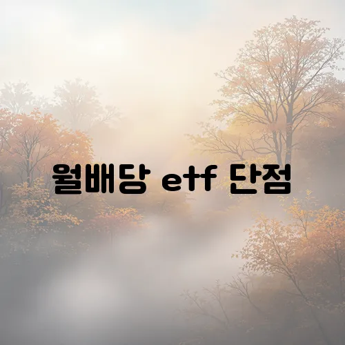 월배당 etf 단점
