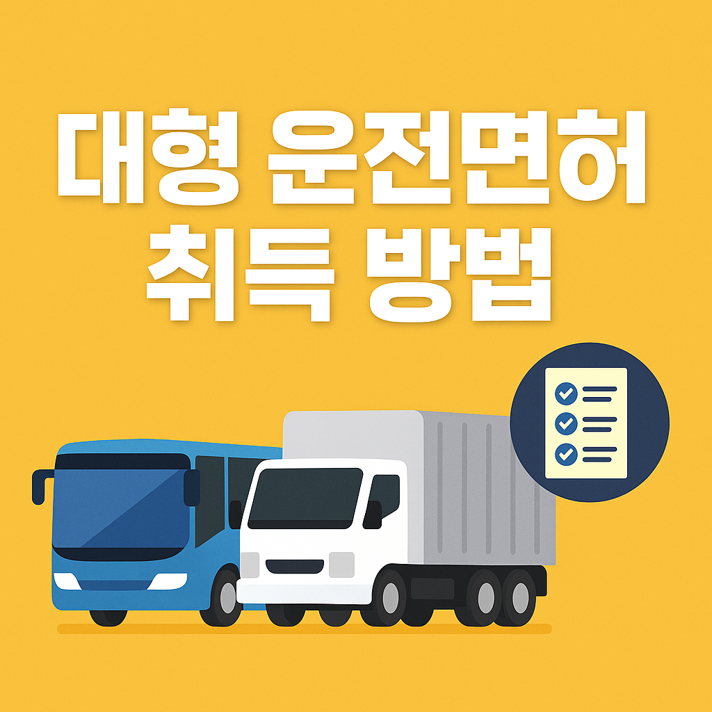 대형 운전면허 취득 방법 총정리