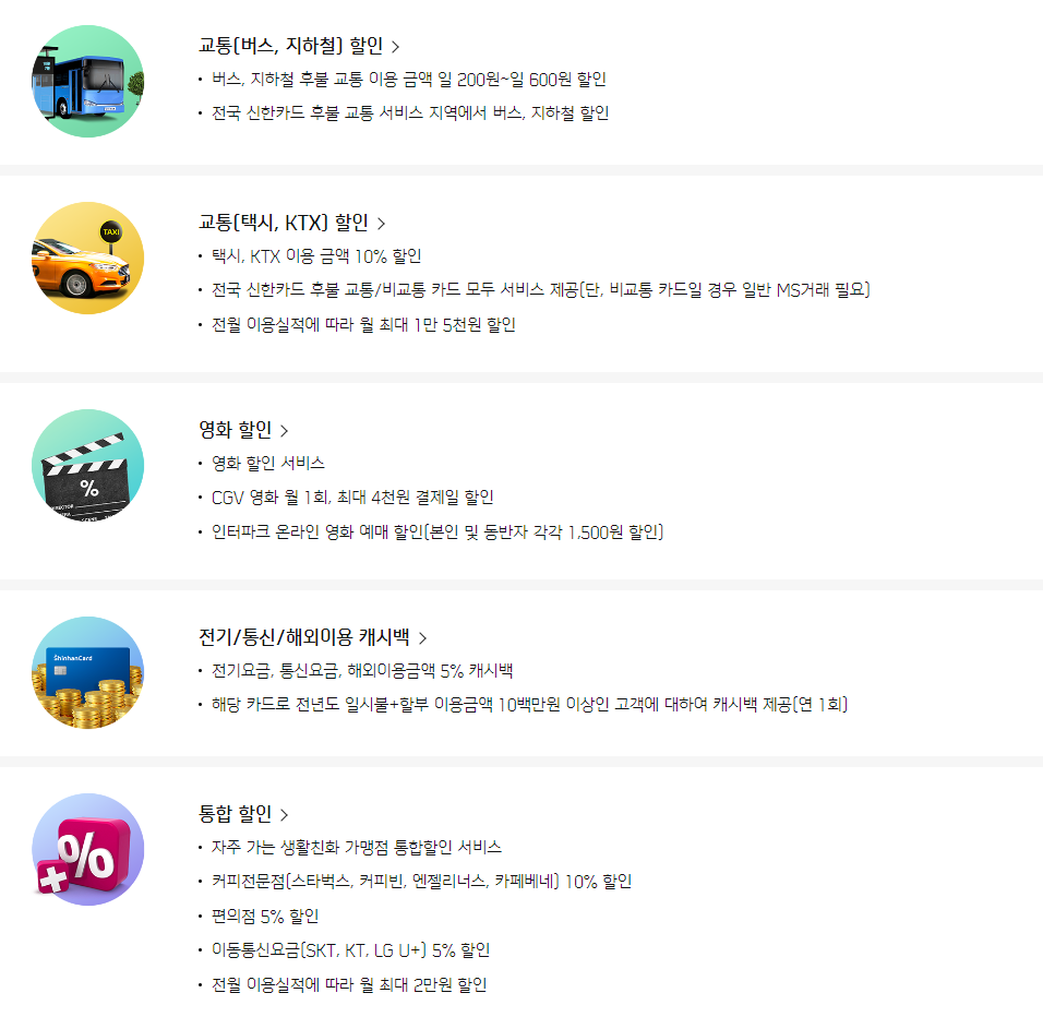 신한 삑카드 혜택