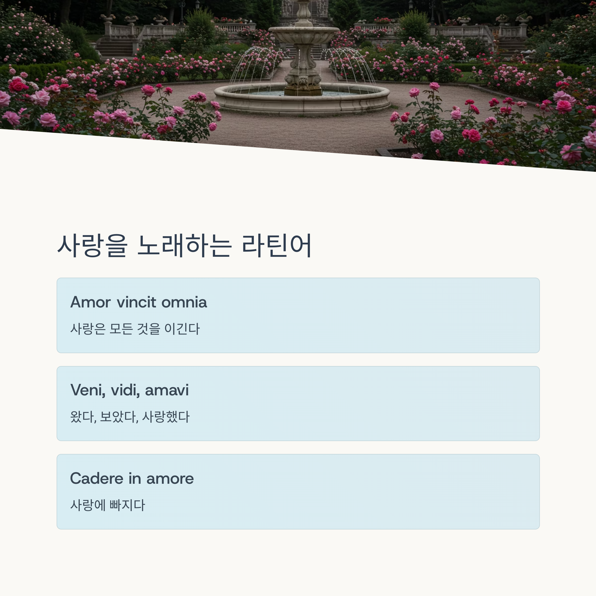 사랑과 낭만을 담은 단어들