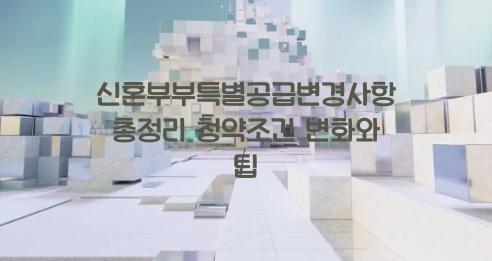 신혼부부특별공급변경사항