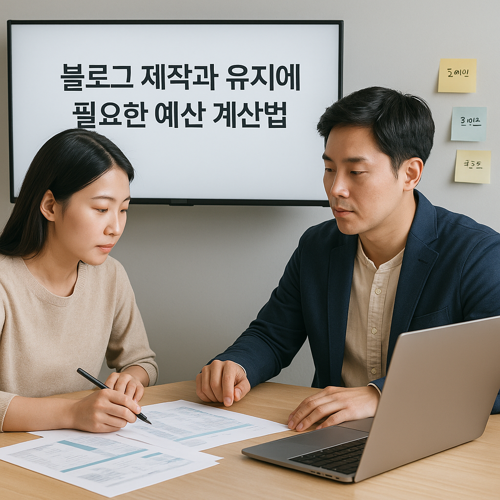 블로그 제작과 유지에 필요한 예산 계산법