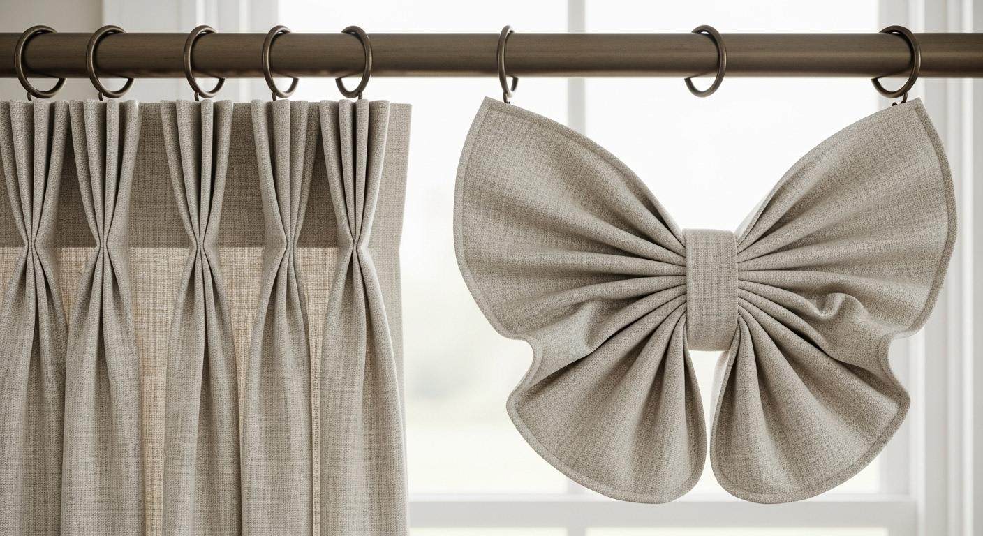 커텐 나비주름 차이