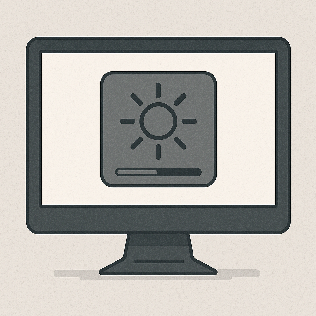 모니터 화면 밝기 조절