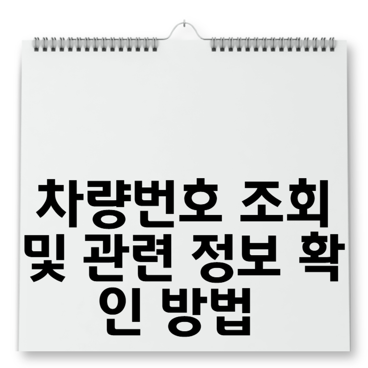 차량번호 조회 및 관련 정보 확인 방법 (자동차 등록번호, 과태료, 장애인 차량, 택시 조회)