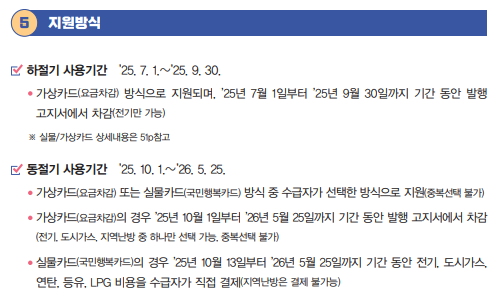 에너지바우처 지원방식