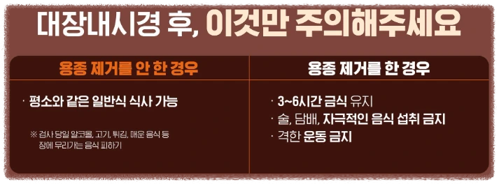 대장내시경 후 식사 관리 안내