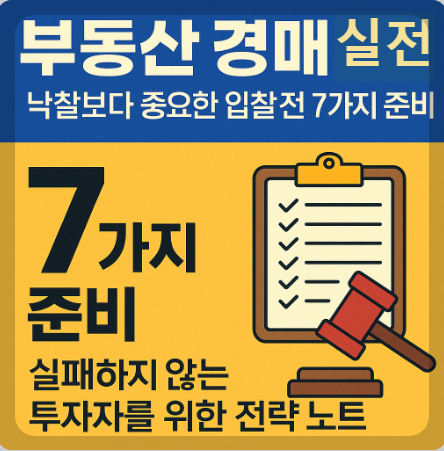 부동산 경매 입찰전 7가지 준비 관련 이미지