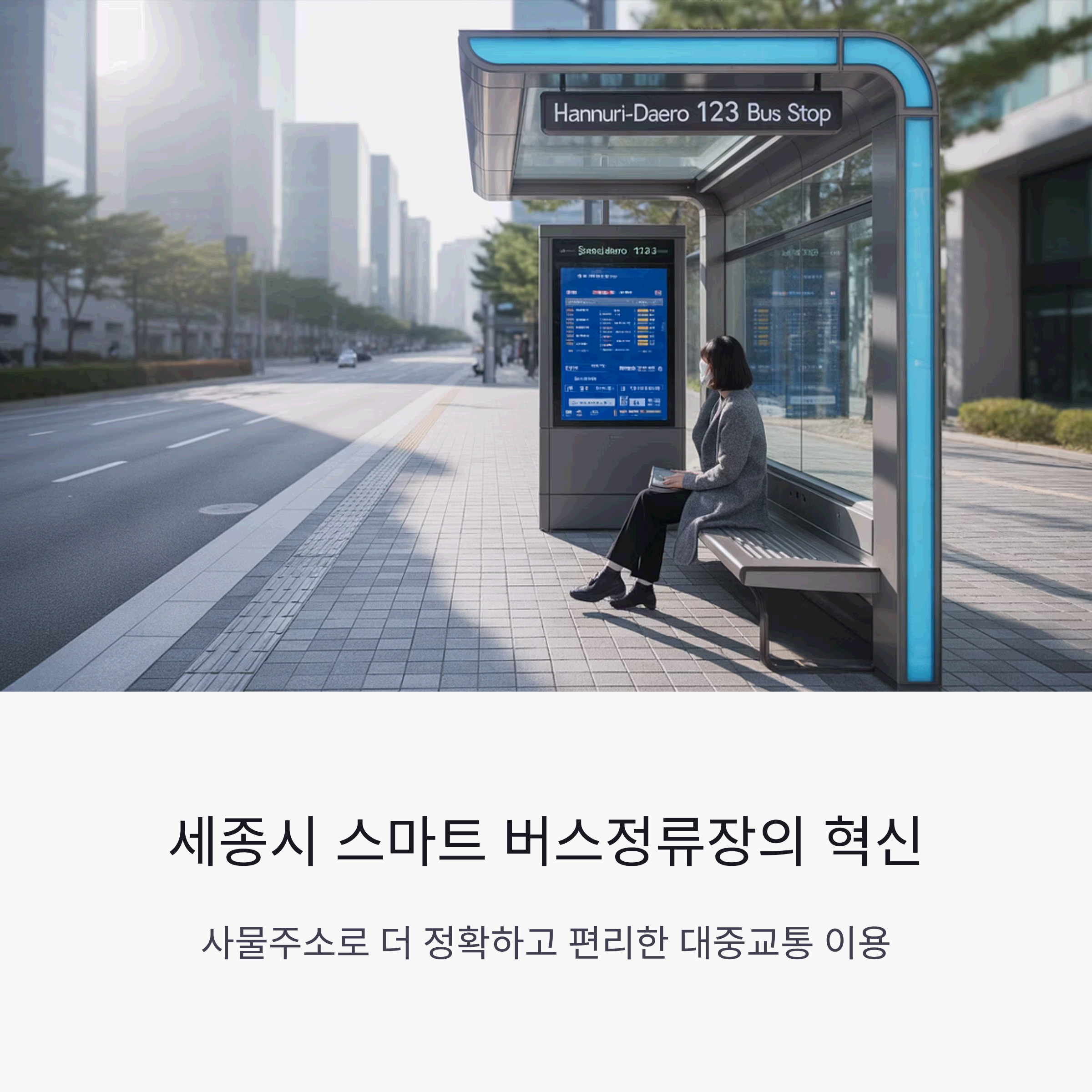 modern smart bus stop in Sejong City