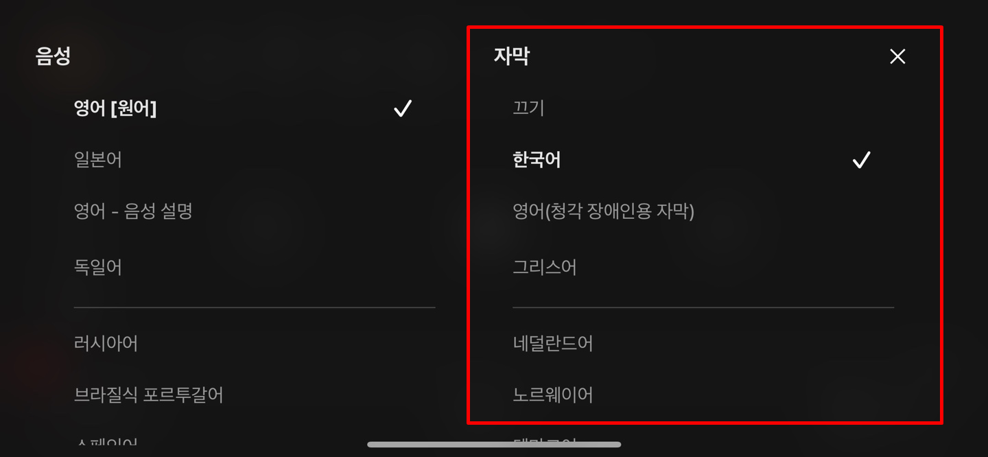 넷플릭스 자막크기