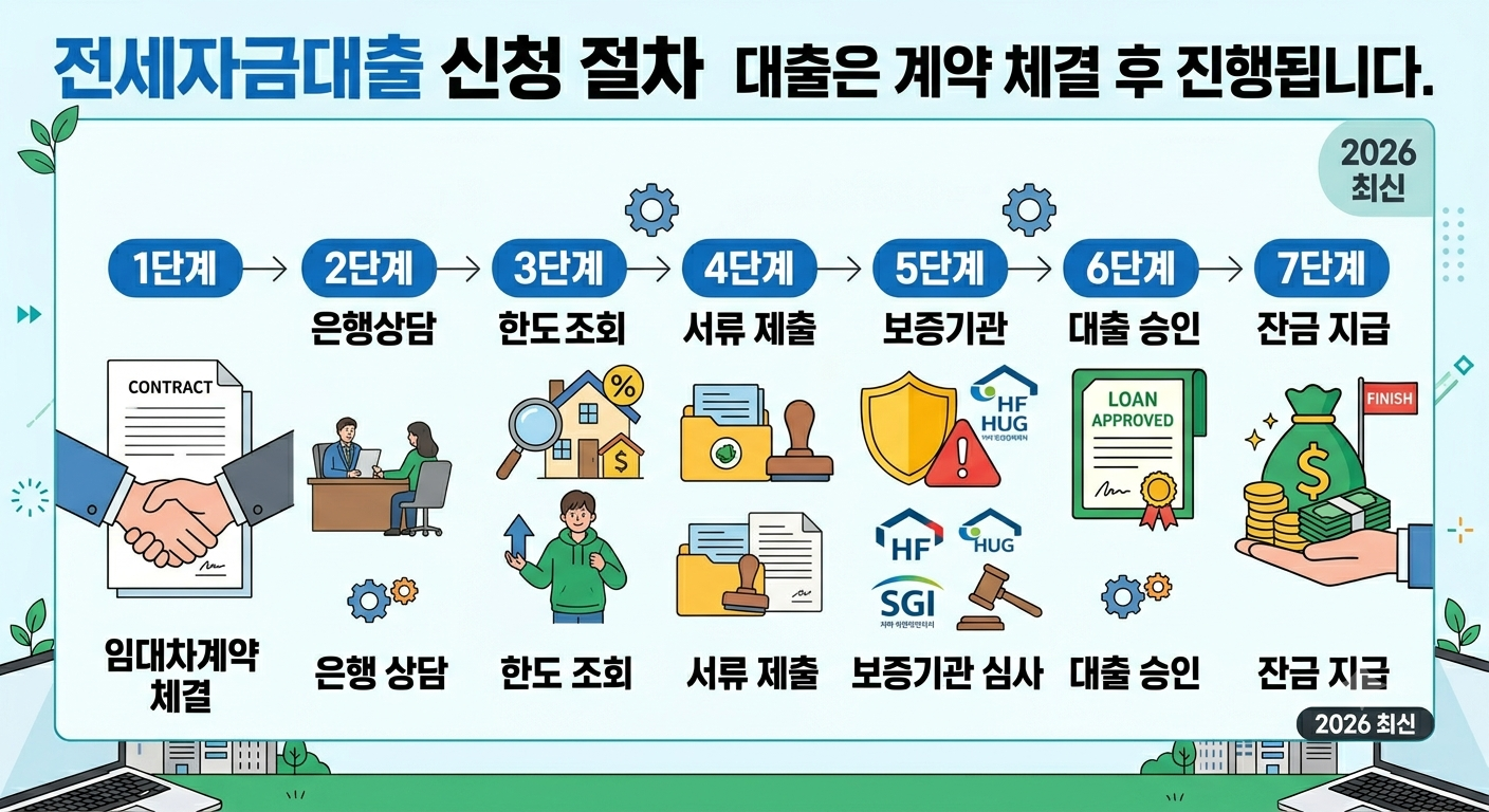전세자금대출 신청 절차
