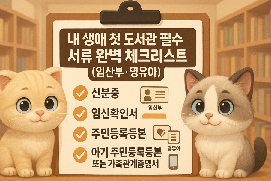 내 생애 첫 도서관 필수 서류 완벽 체크리스트 (임산부·영유아)
