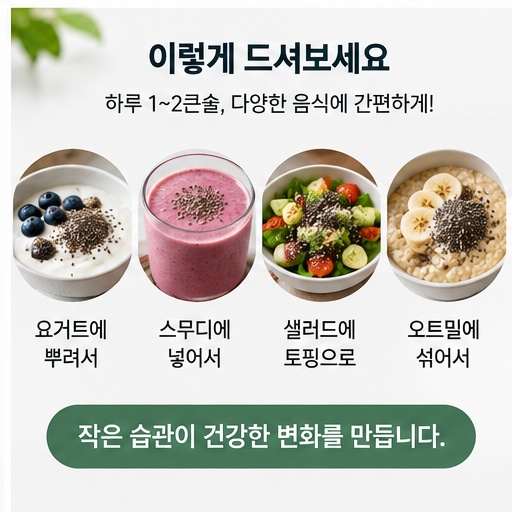 치아시드 먹는 방법 예시