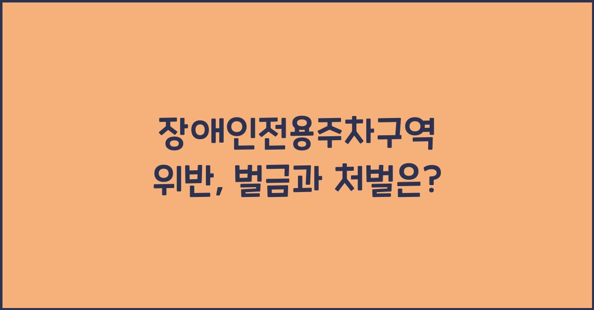 장애인전용주차구역 위반