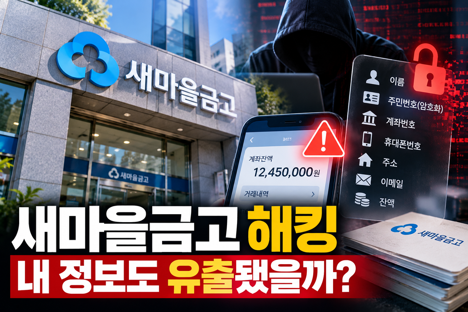 2026년 새마을금고 공제 해킹 개인정보 유출 확인 방법과 계좌번호 잔액 유출 및 피해 보상 안내