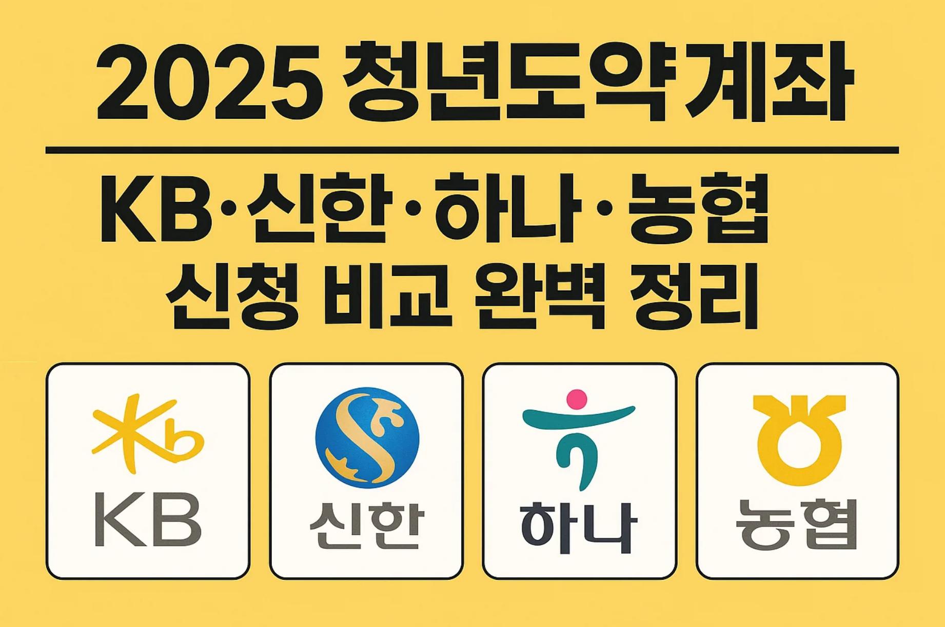 2025 청년도약계좌 은행별 비교정리