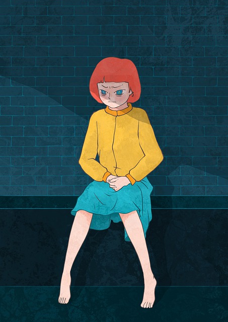 배아픈 여성 이미지