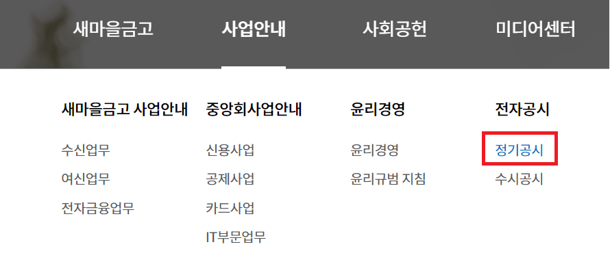새마을금고 중앙회 등급확인 방법