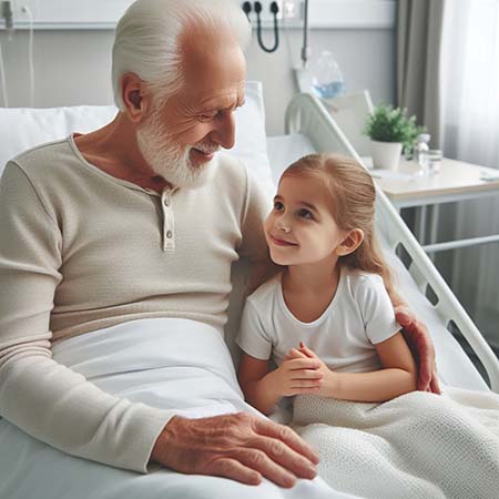 병원에서-할아버지-손녀-대화