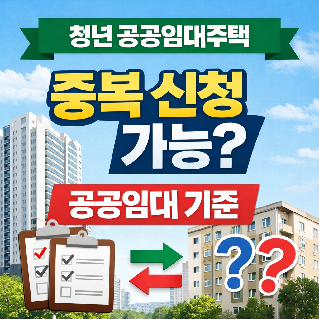 청년 공공임대주택 중복 신청 가능할까 관련 사진
