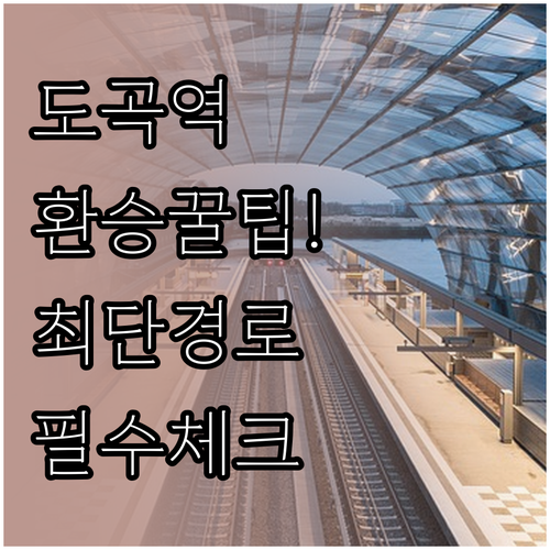 도곡역 환승 통로 위치 및 노선별 열..