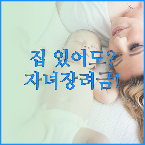자가주택 보유자 자녀장려금 신청 기준..