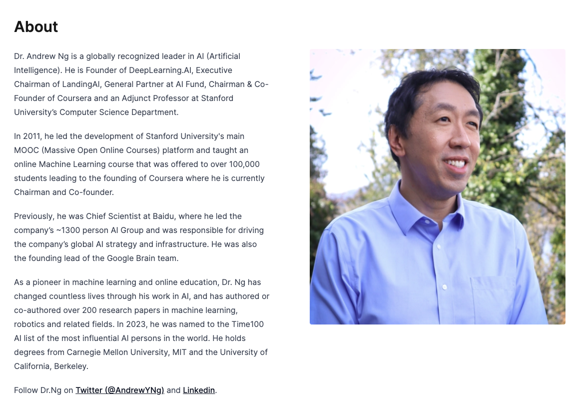 앤드류응 인터뷰모습과 about에 대해