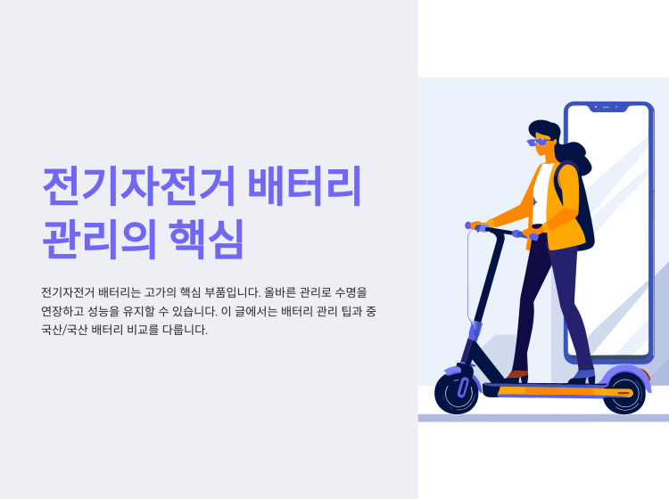 전기자전거 배터리 관리법: 수명을 늘리는 5가지 팁 및 배터리의 안정성 비교