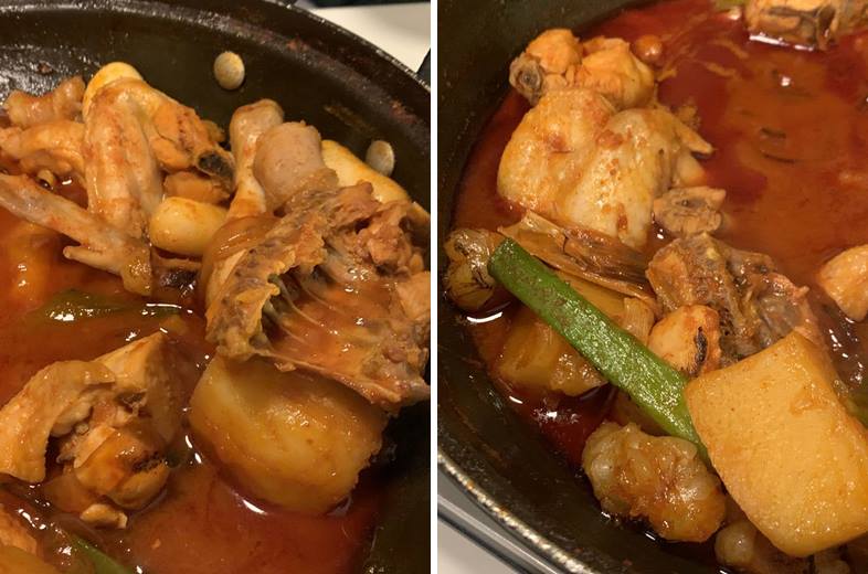 매콤하고 기본 반찬들과 잘 어울리는 곱도리탕