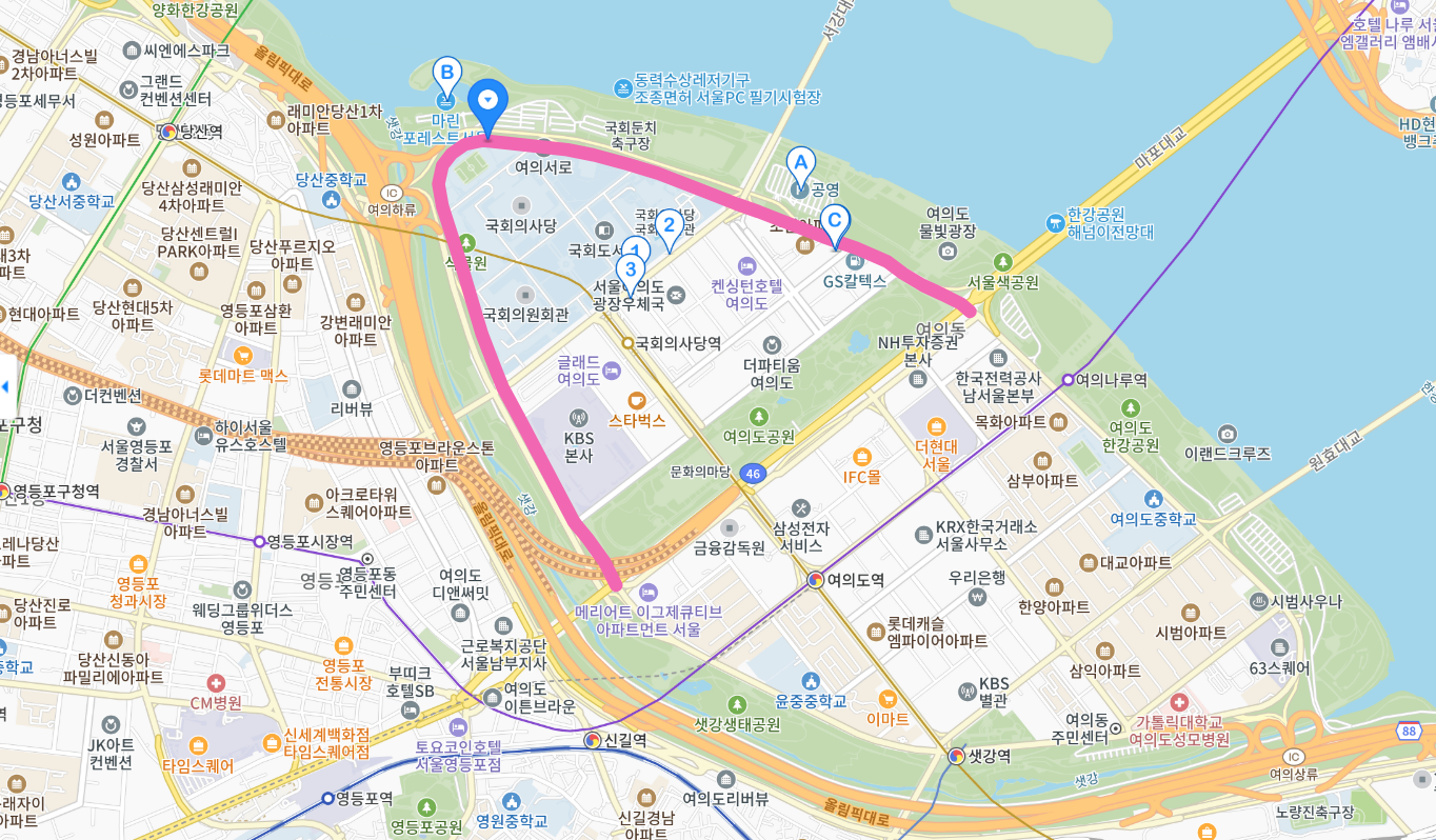 여의도 벚꽃축제 장소