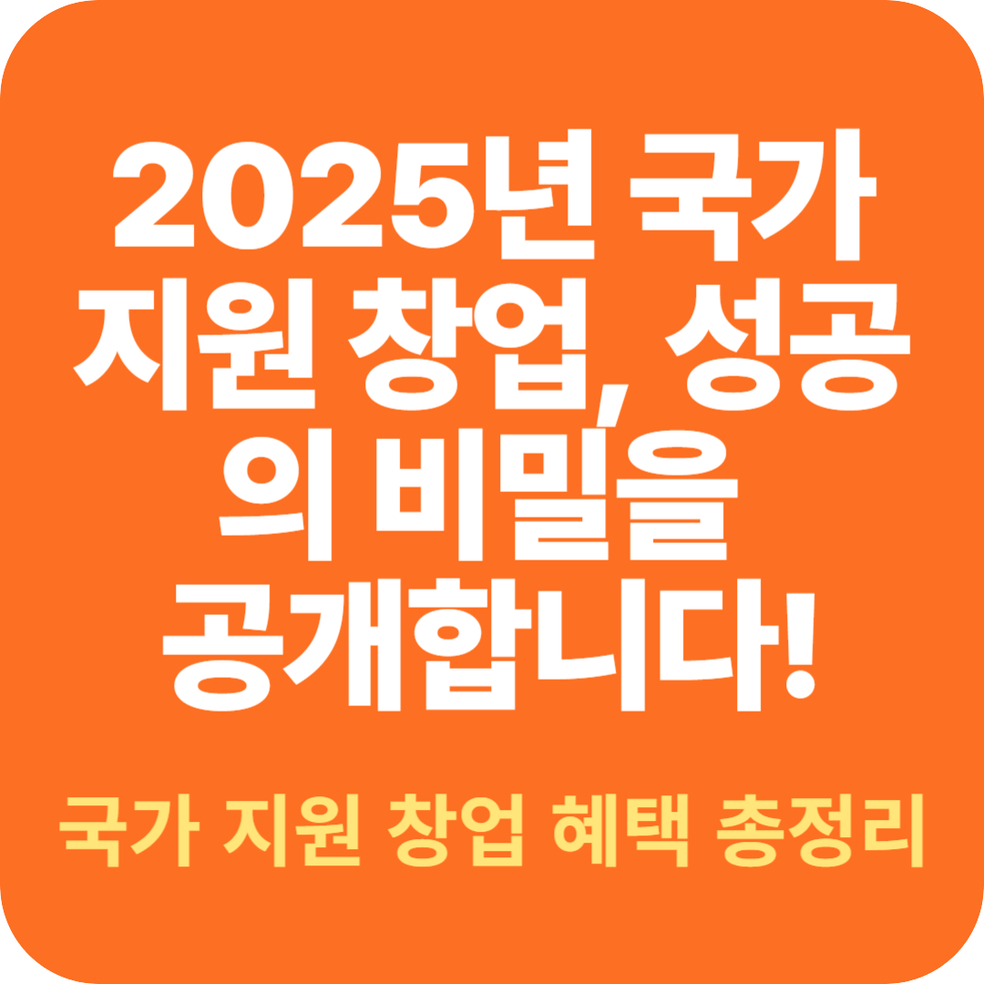 국가 지원 창업 성공의 비밀을 공개
