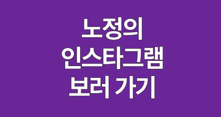 노정의 인스타그램