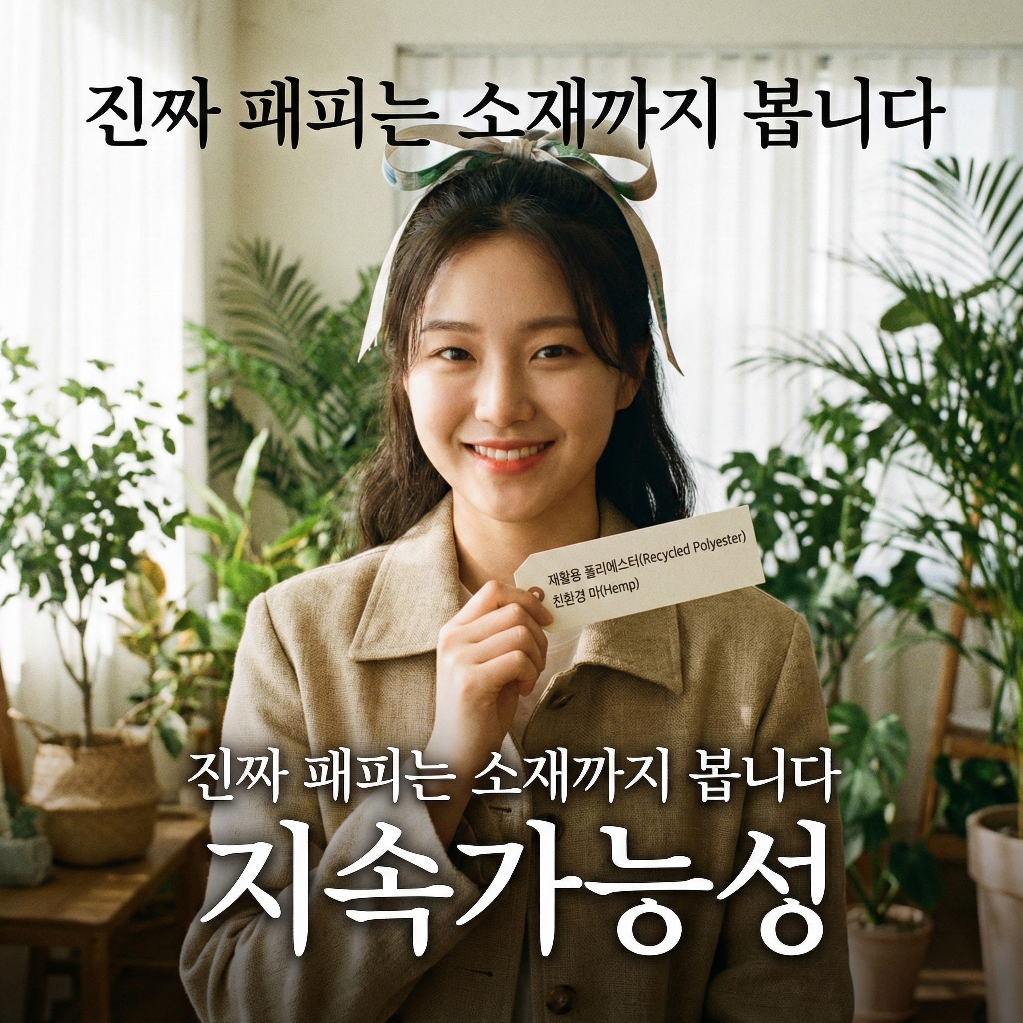 진짜 패피는 소재까지 봅니다" (지속가능성)