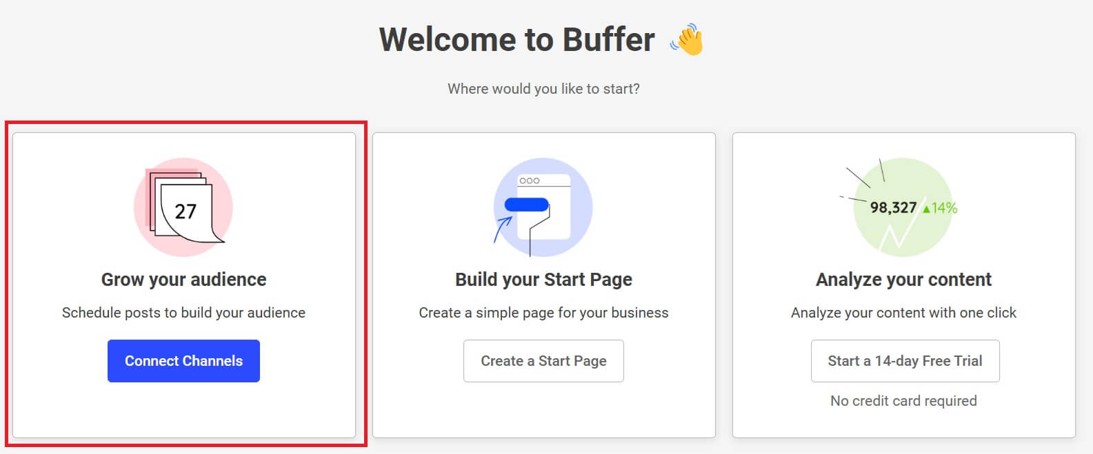 버퍼(Buffer) 사이트 가입방법-채널 생성
