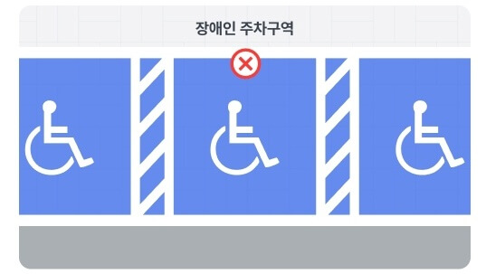 장애인 주차구역 전동기기 주차금지