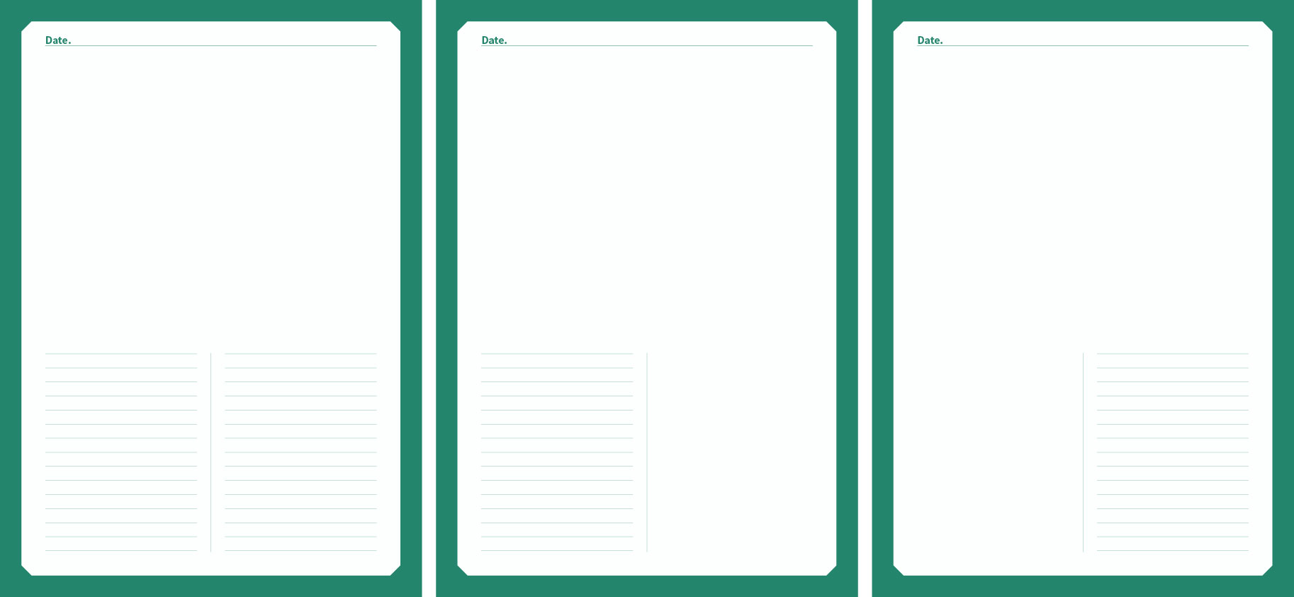 민트그린 속지 3장