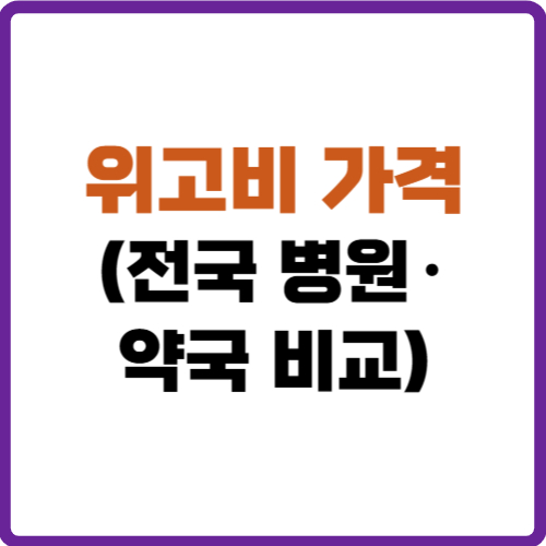 위고비 가격