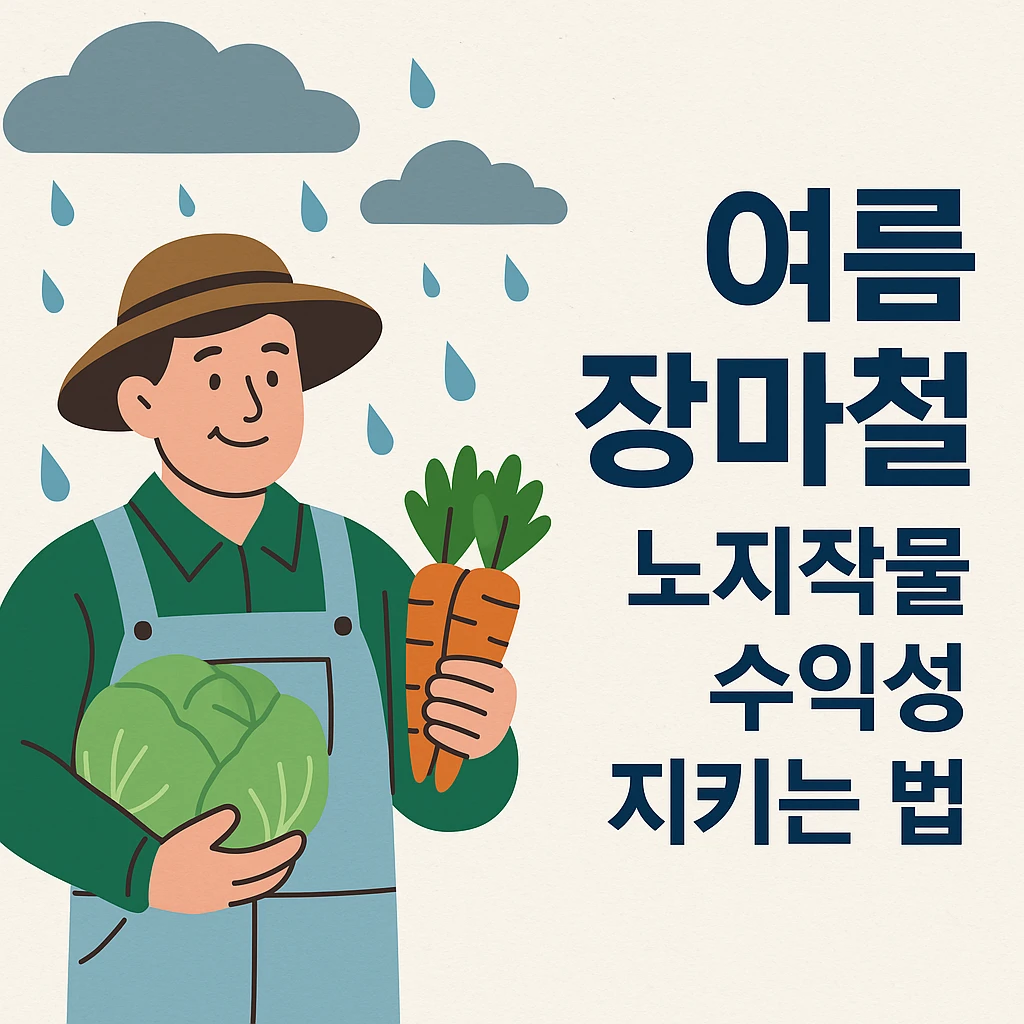 농업경제학 : 여름 장마철, 노지작물 수익성 지키는 7가지 실전 전략