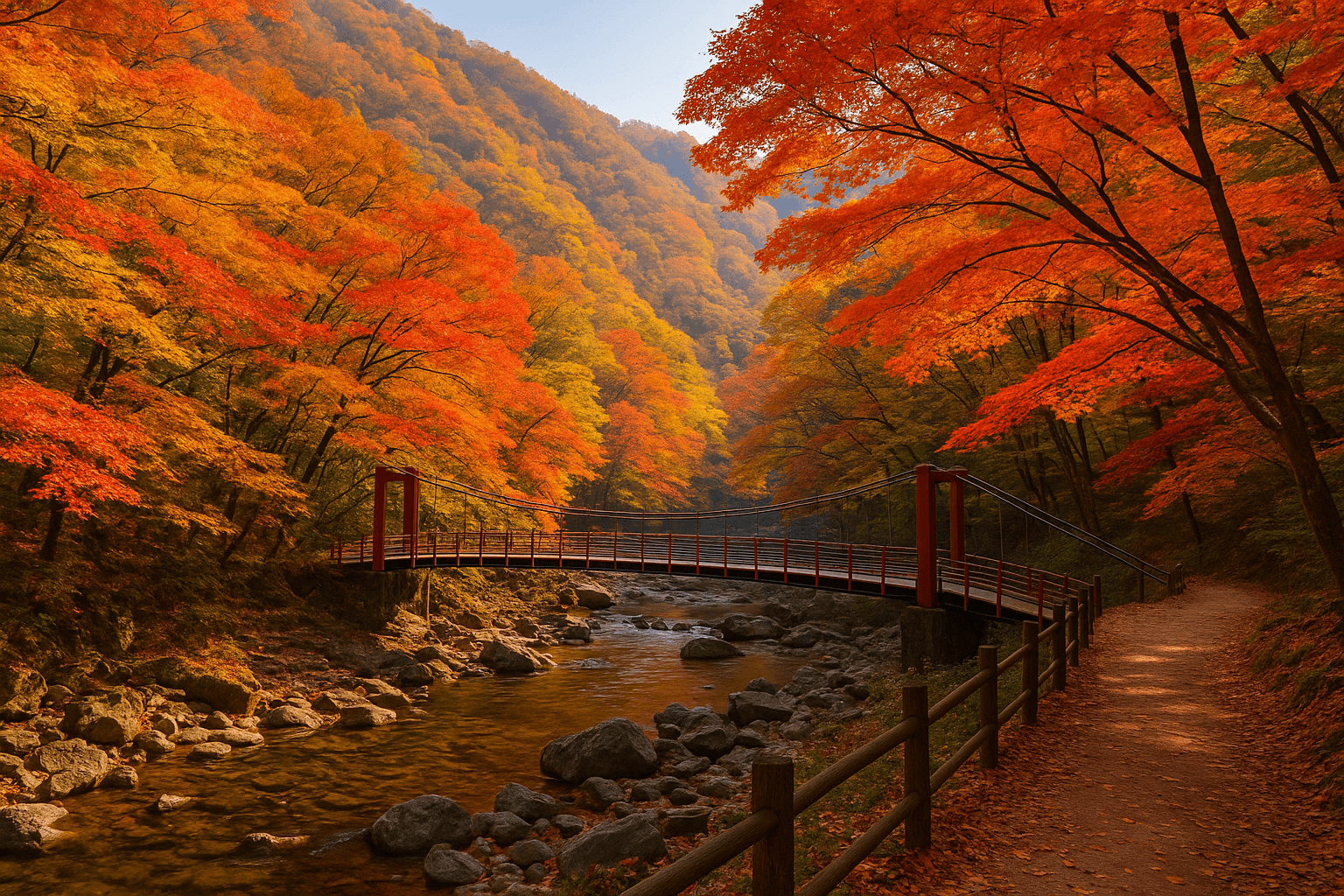 11월 깊어가는 가을의 절정을 걷는 순창 강천산 단풍길 힐링 트래킹