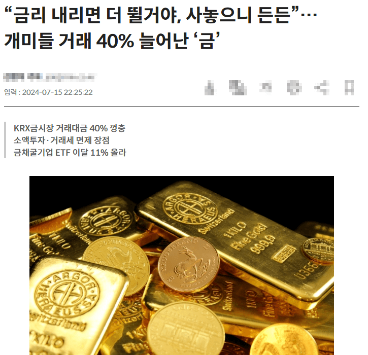 금시세 전망 뉴스
