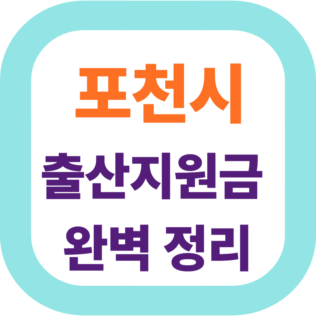 2025 경기도 포천시 출산지원금(첫만남이용권,출산장려금,산후조리비) 신청방법 및 지원대상.