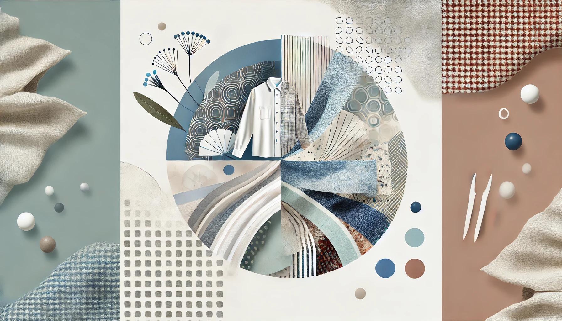 옷감의 색과 촉감이 패션에 미치는 영향.