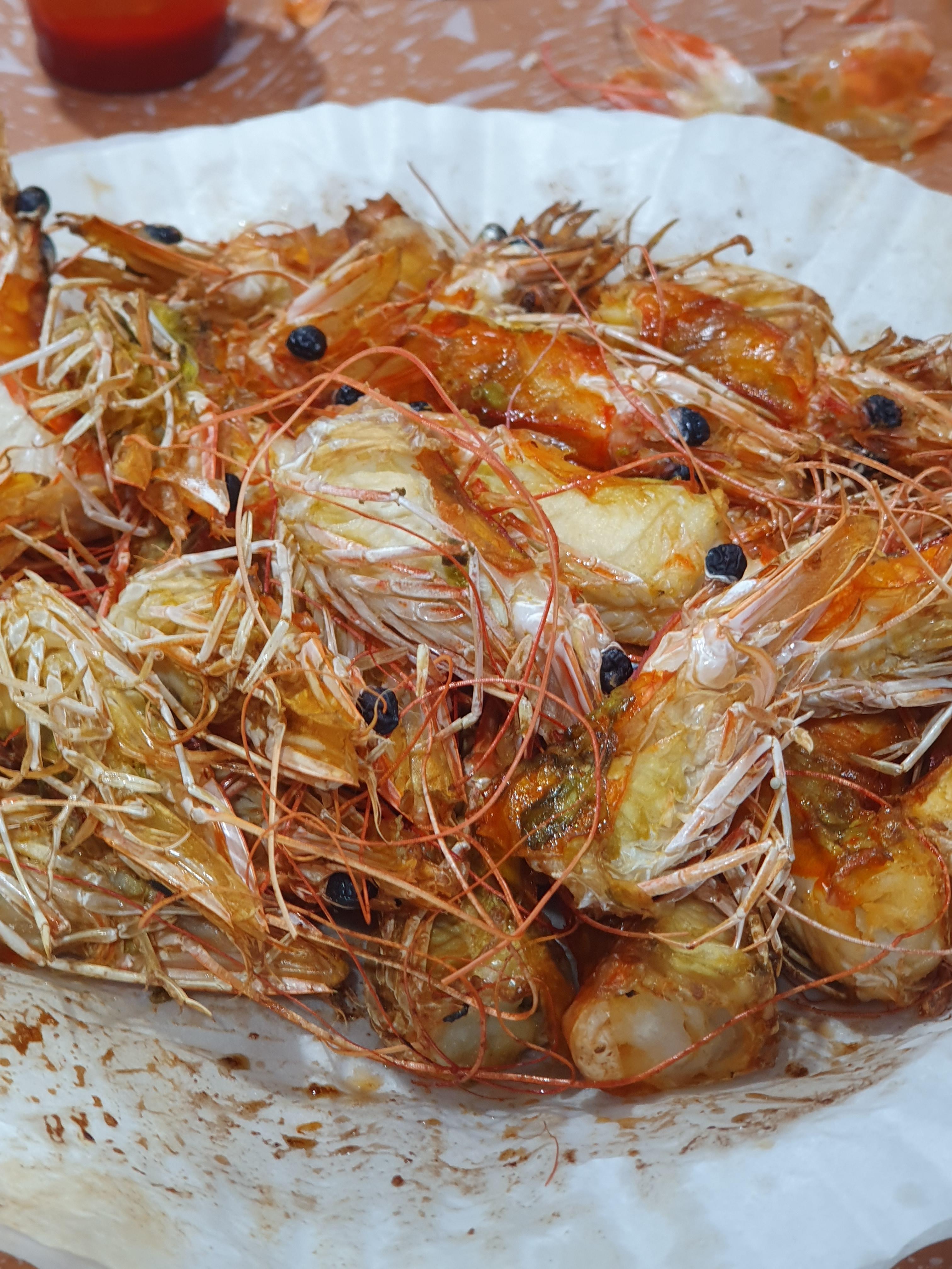 새우 소금 머리 구이