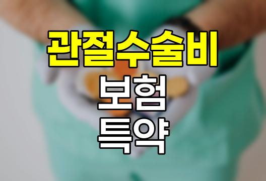 메리츠화재 관절수술비 보험 특약, 무릎&middot;고관절 보장의 모든 것