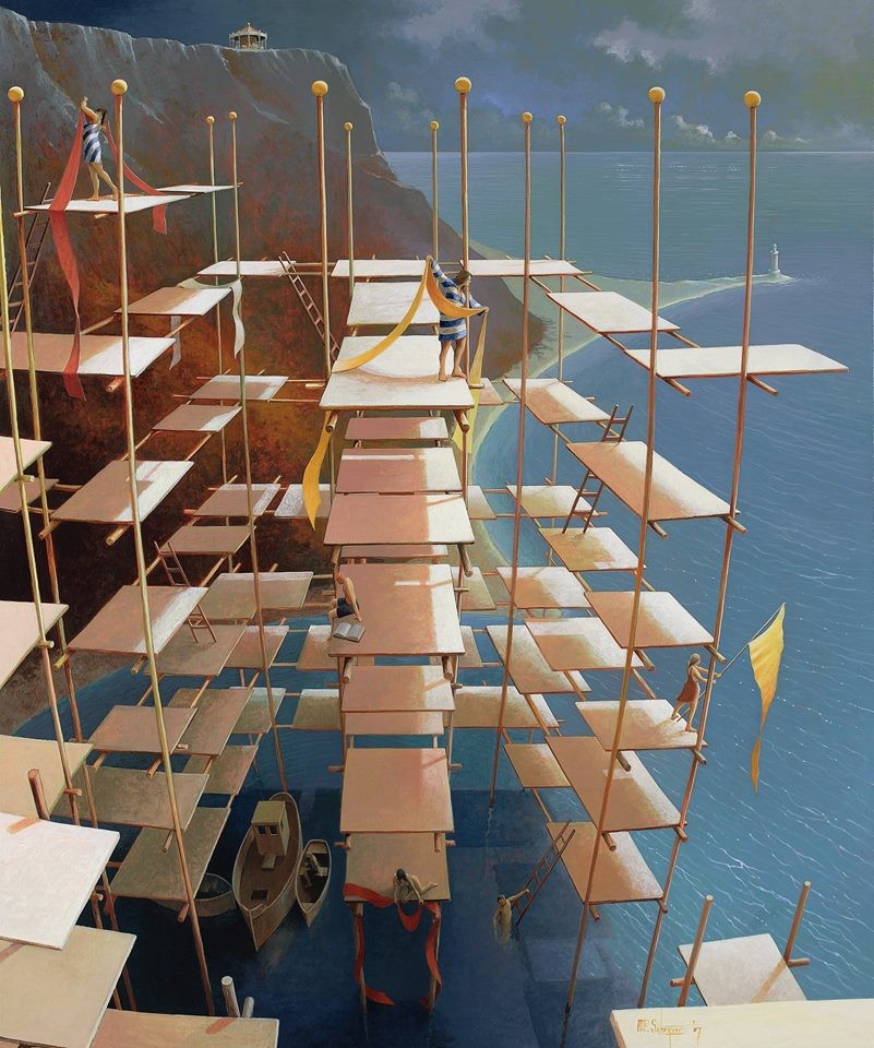 미키엘 슈리이버(Michiel Schrijver), 네덜란드, 화가, 1957-현재
