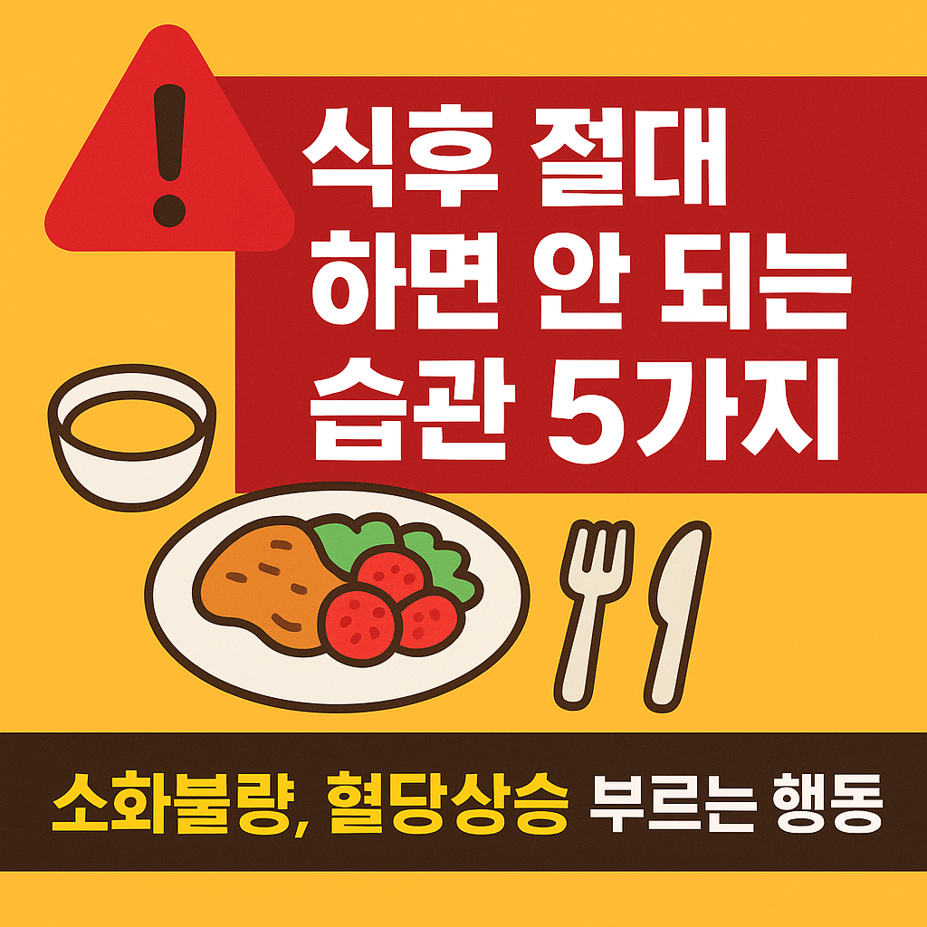 식후 절대 하면 안 되는 습관 5가지 – 건강을 지키는 식사 후 관리법